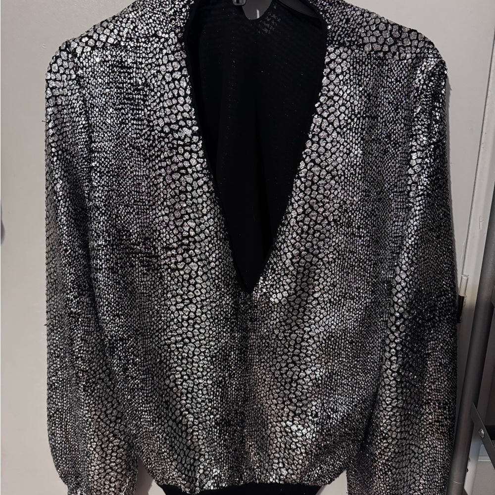 Buddy Love Black and Silver Bodysuit